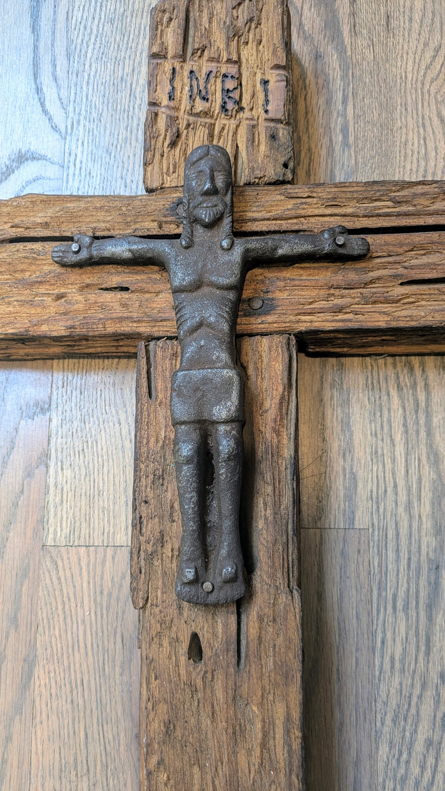 Vintage Handmade Folk Art | Christ on Cross