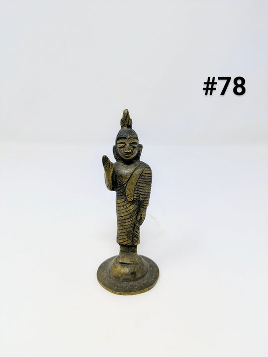 RARE Antique Brass Sri Lankan Buddha (c. 17th-18th Century)