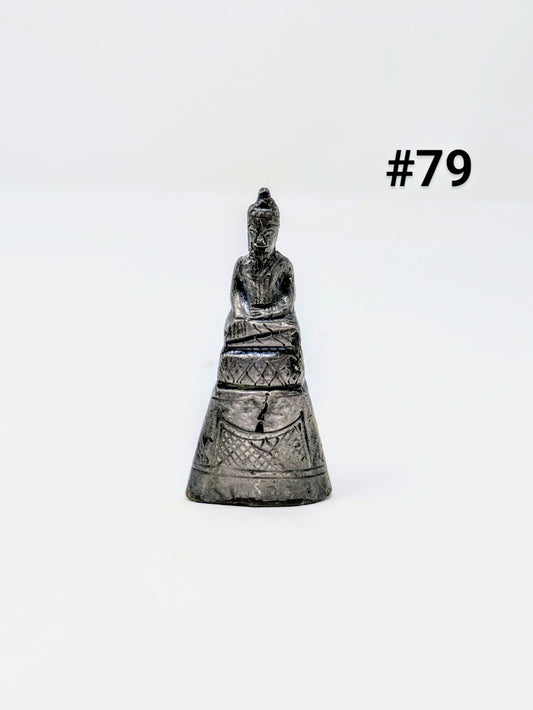 RARE 19th Century Silver-Overlay Seated Buddha