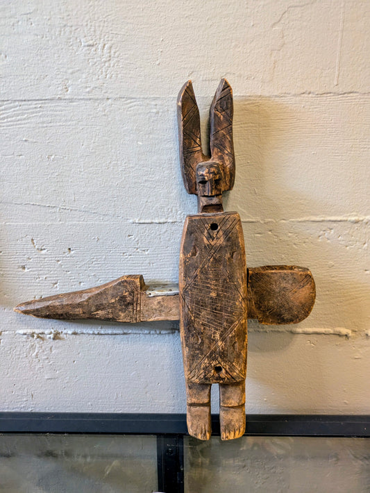 Early 20th Century Handcrafted Bamana Guardian Door Lock