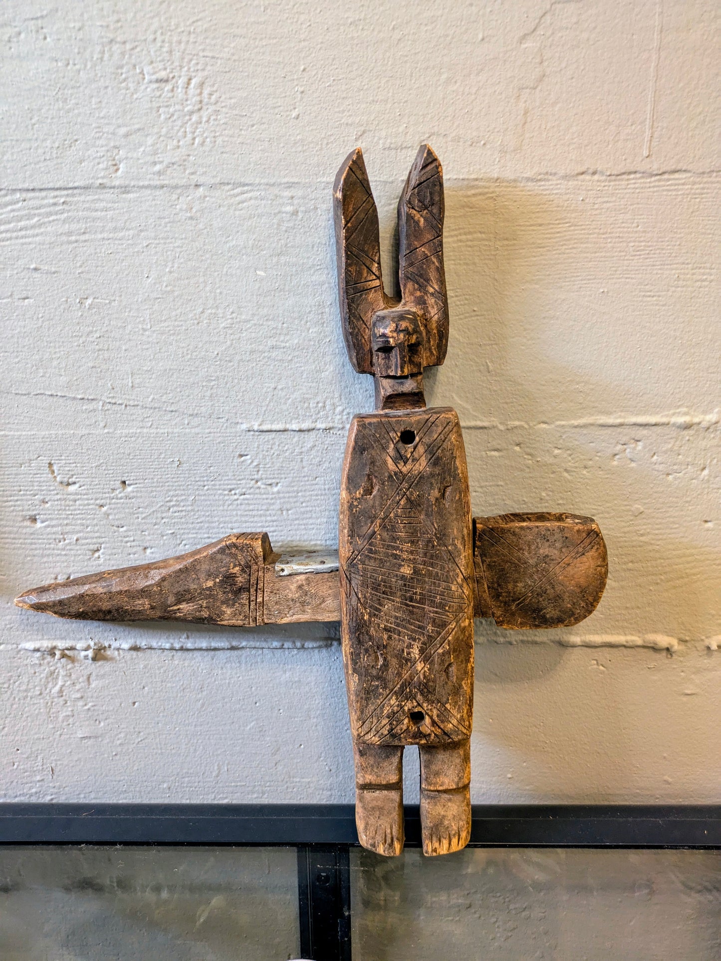 Early 20th Century Handcrafted Bamana Guardian Door Lock
