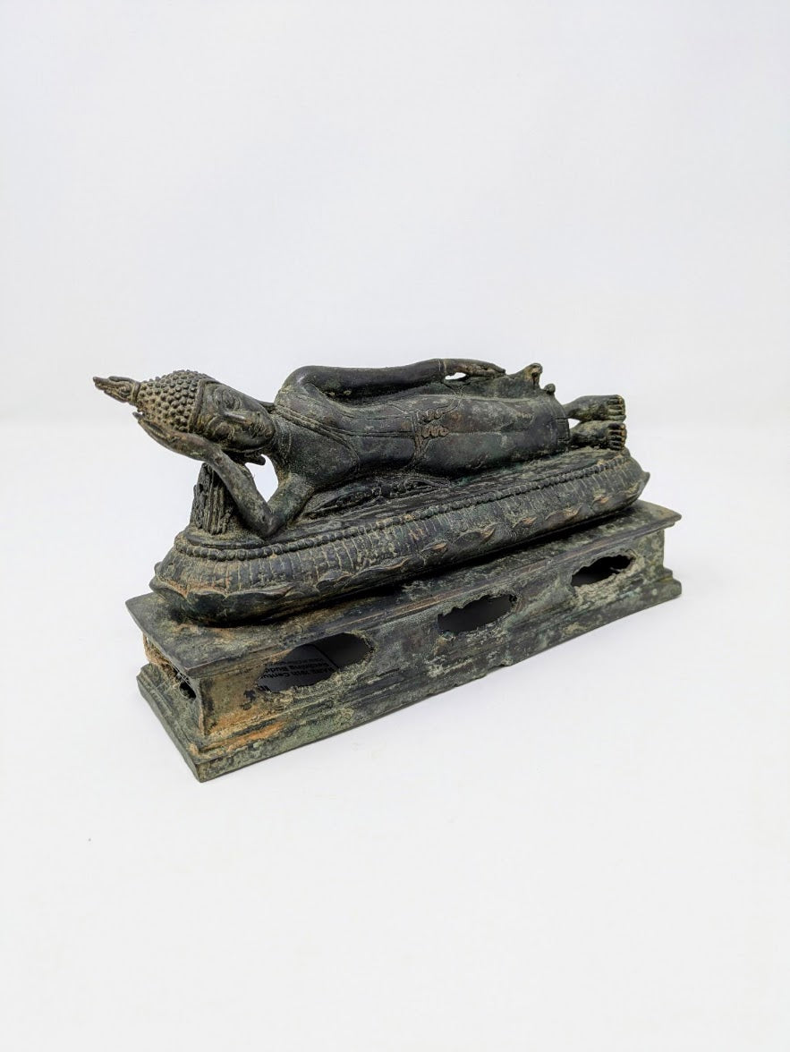 19th Century Thai Bronze Reclining Buddha