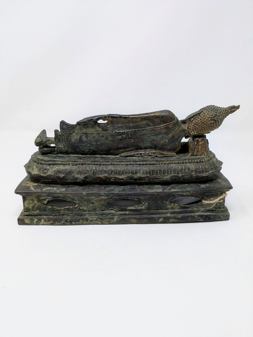 19th Century Thai Bronze Reclining Buddha