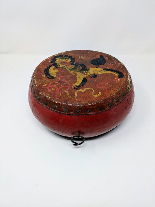 1920s Chinese Tack-Head Tom-Tom Drum