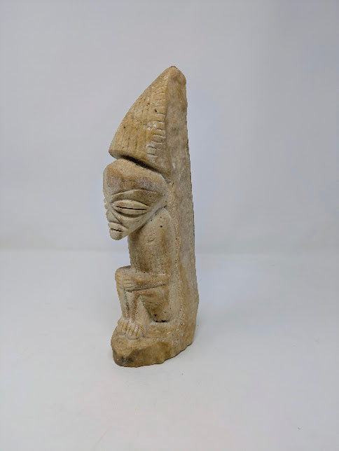 Antique Taíno Hand-Carved Stalactite "Zemí" Statue