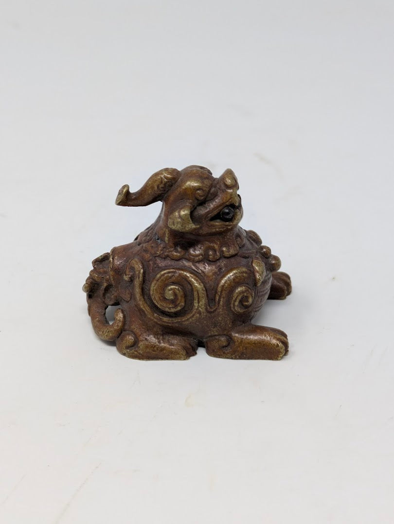 Antique Chinese Brass "Luduan" Scroll/Paper Weight
