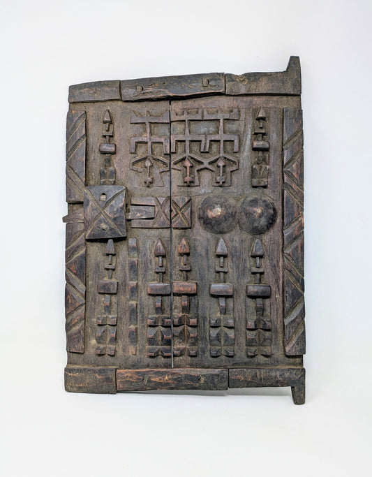 Early 20th Century Hand-Carved African Dogon Granary Door