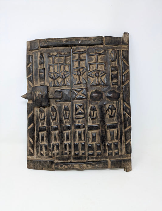 Early-to-Mid 20th Century Hand-Carved African Dogon Granary Door