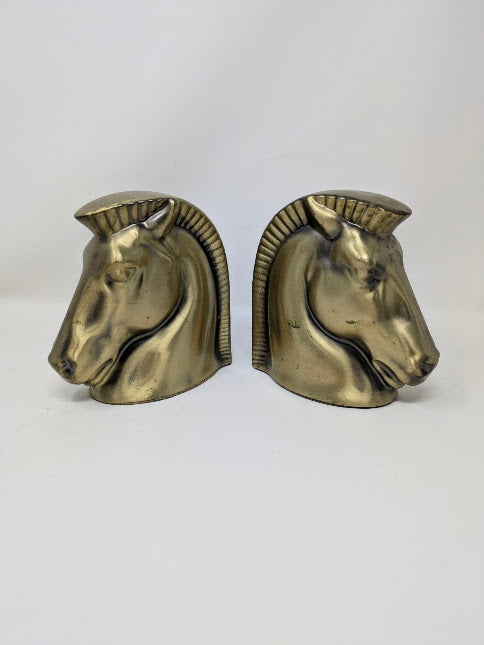 1970s Art Deco Trojan Horse Bookends