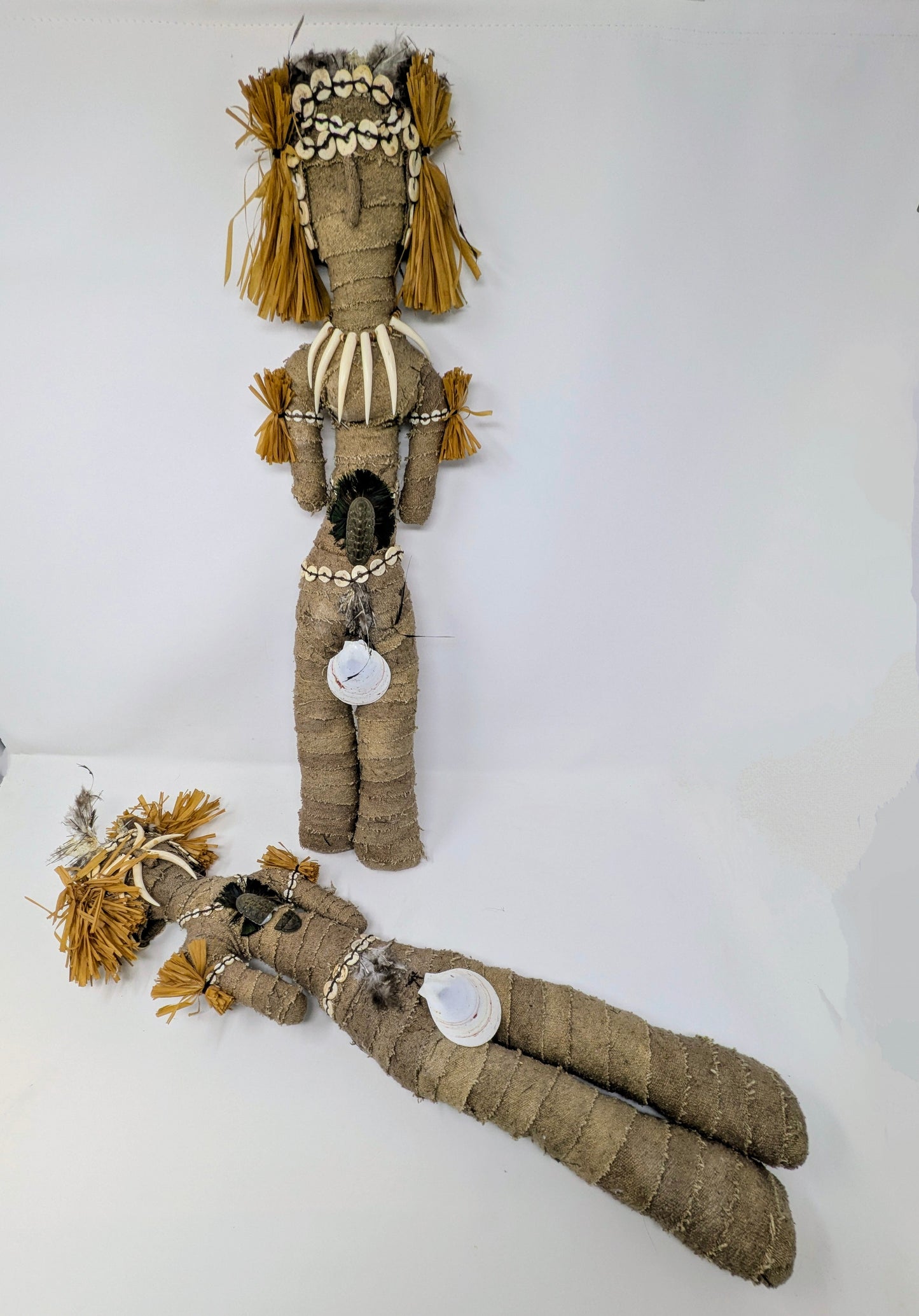 Vintage Tribal Folk Art Dolls: Signed by Artist (1982)