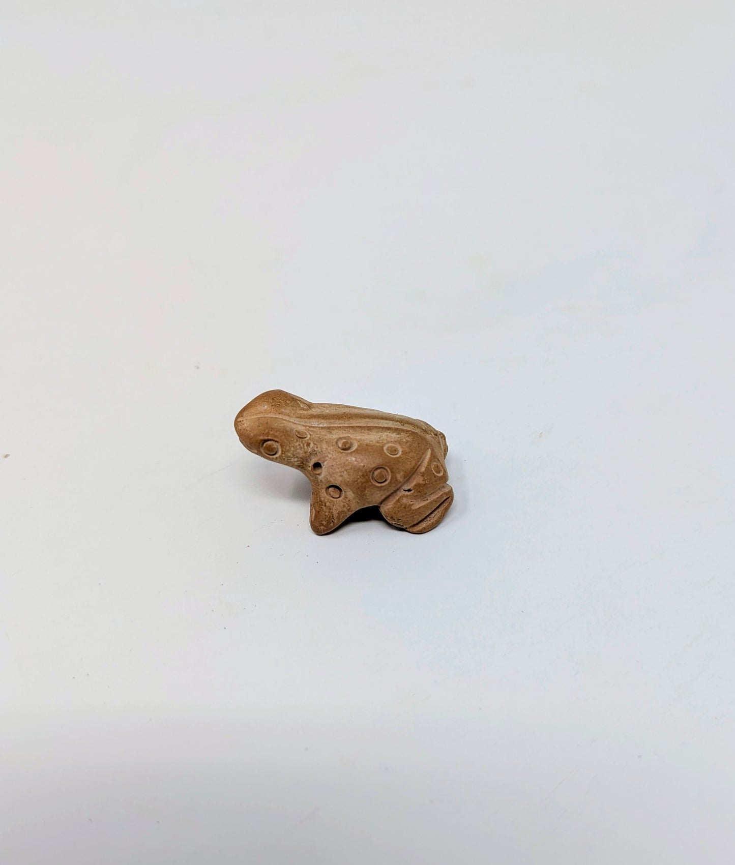 Vintage Pre-Columbian Style Clay Frog Ocarina