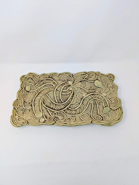 Vintage Hand-Made Studio Art Serving/Display Tray