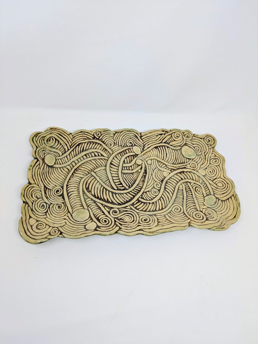 Vintage Hand-Made Studio Art Serving/Display Tray