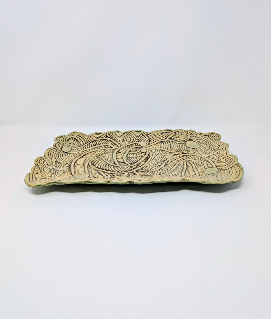 Vintage Hand-Made Studio Art Serving/Display Tray