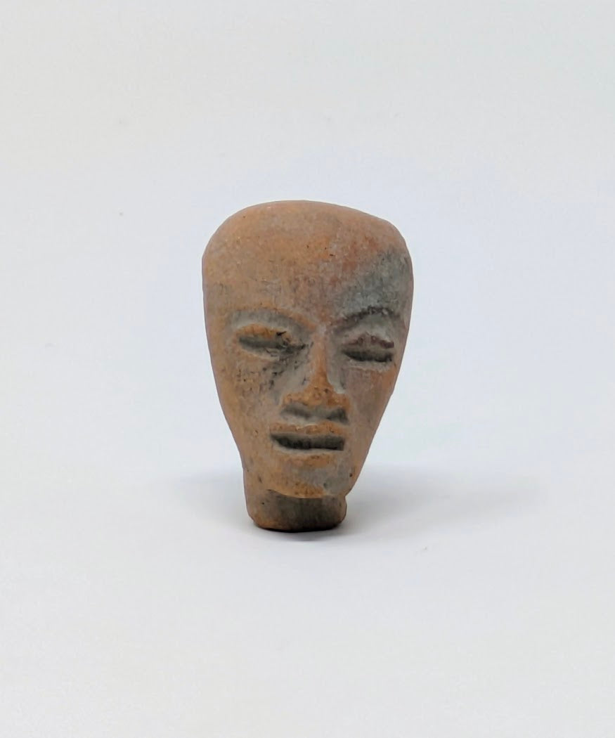 Pre-Columbian Clay Head Fragment: Teotihuacan Region (c. 450AD)