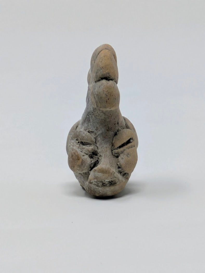 Pre-Columbian Clay Head Pendant Fragment: (c. 450AD-700AD)