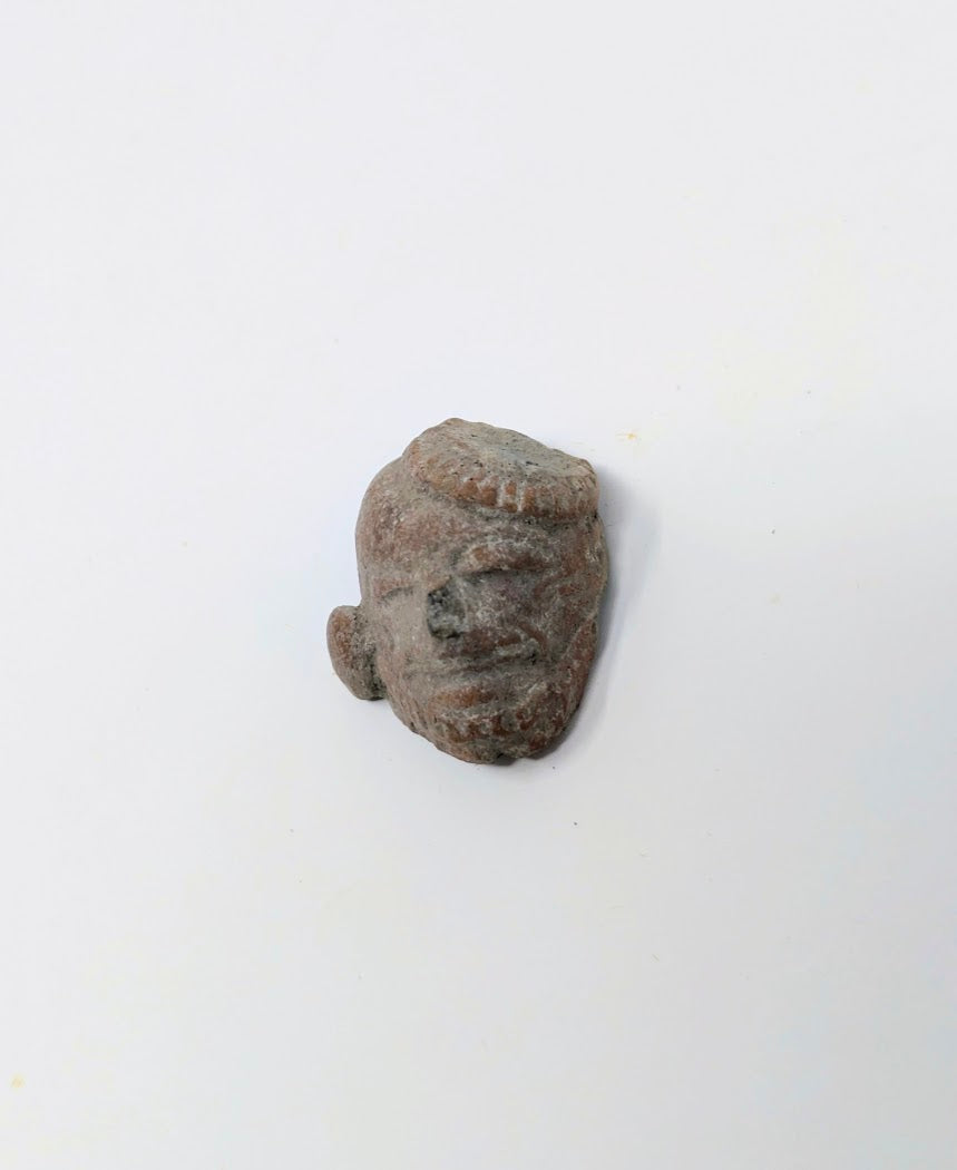 Pre-Columbian Artifact: Clay Head Fragment (c. 500AD-1000AD)