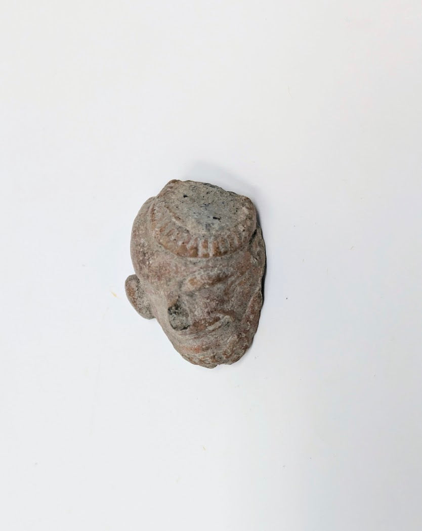 Pre-Columbian Artifact: Clay Head Fragment (c. 500AD-1000AD)