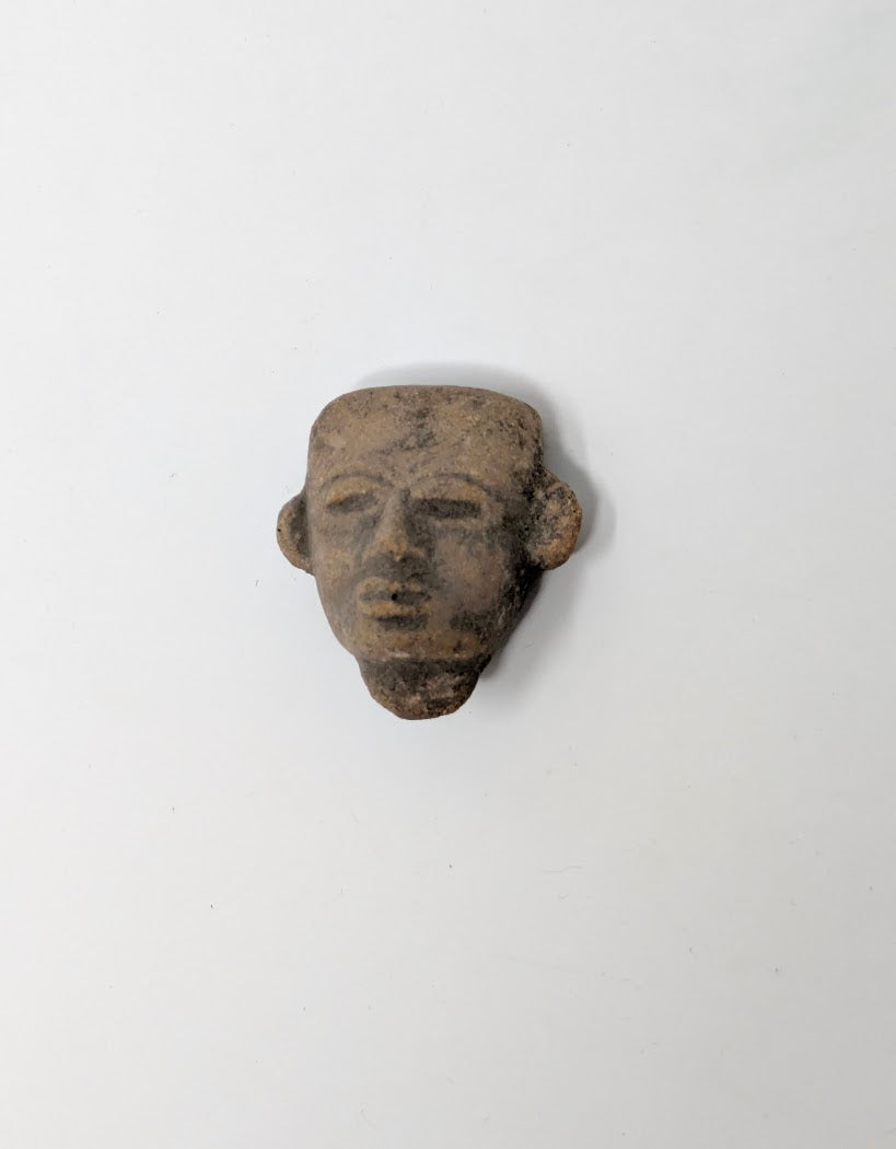 Pre-Columbian Clay Head Fragment: Teotihuacan Region (c. 1000AD-1500AD)