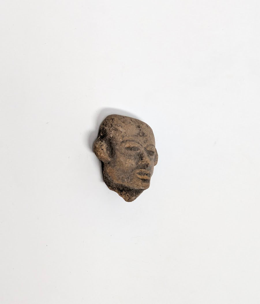 Pre-Columbian Clay Head Fragment: Teotihuacan Region (c. 1000AD-1500AD)