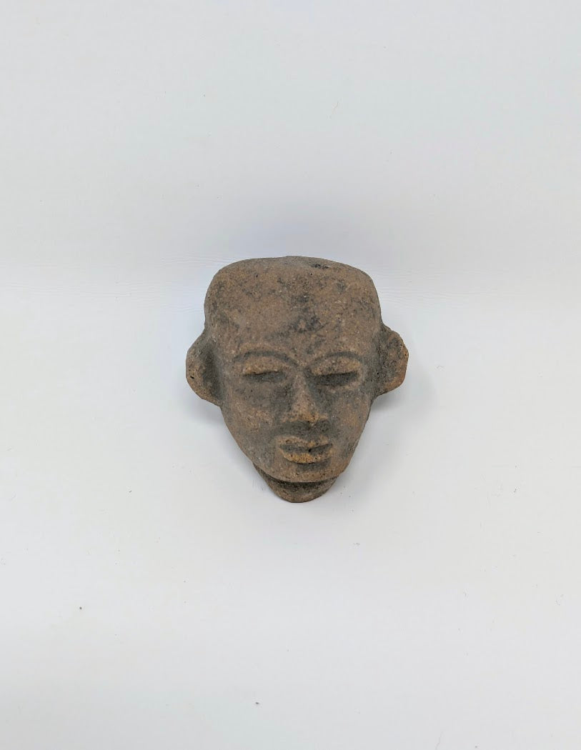 Pre-Columbian Clay Head Fragment: Teotihuacan Region (c. 1000AD-1500AD)