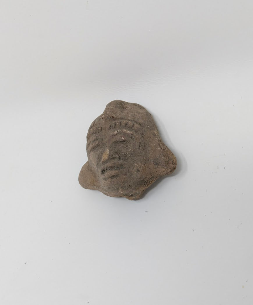 Pre-Columbian Clay Head Fragment: Teotihuacan Region (c. 1000AD-1500AD)