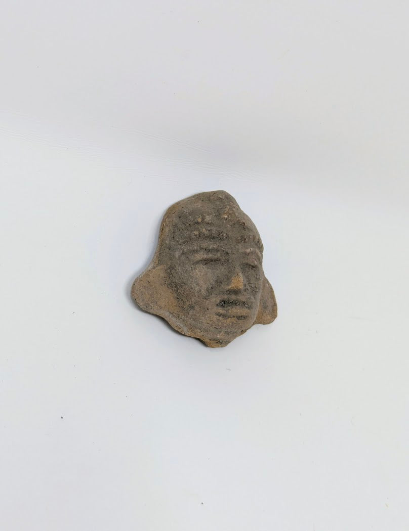 Pre-Columbian Clay Head Fragment: Teotihuacan Region (c. 1000AD-1500AD)