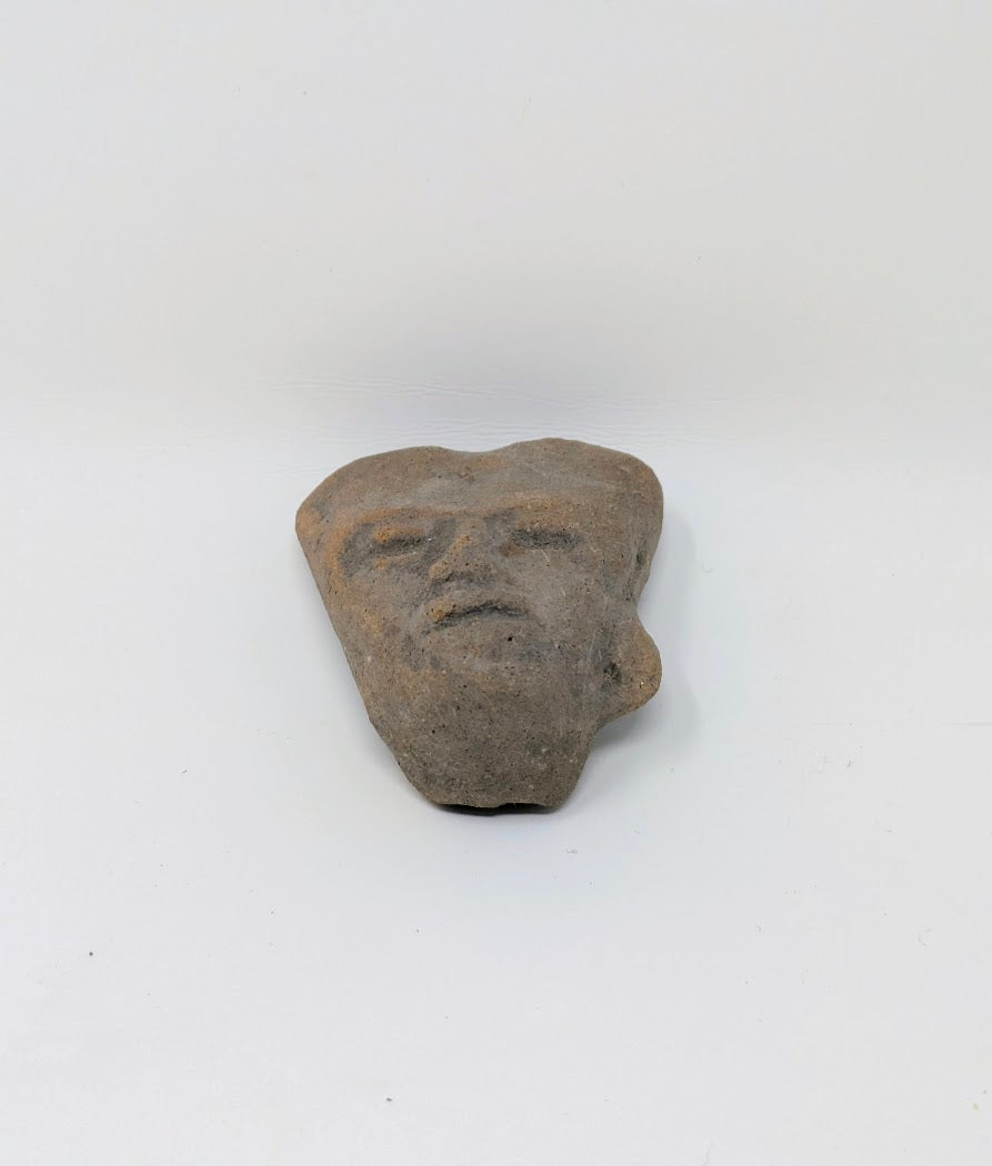Pre-Columbian Clay Head Fragment: Teotihuacan Region (c. 1000AD-1500AD)