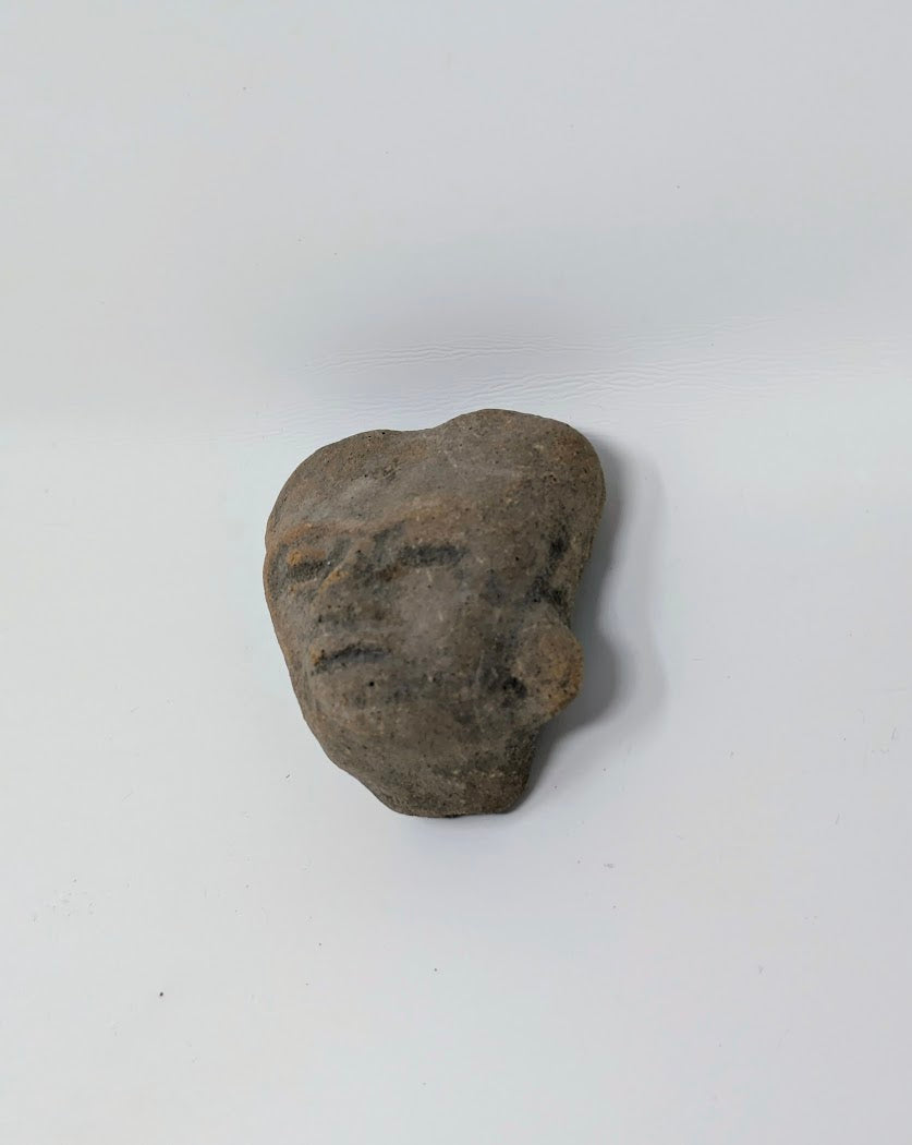 Pre-Columbian Clay Head Fragment: Teotihuacan Region (c. 1000AD-1500AD)