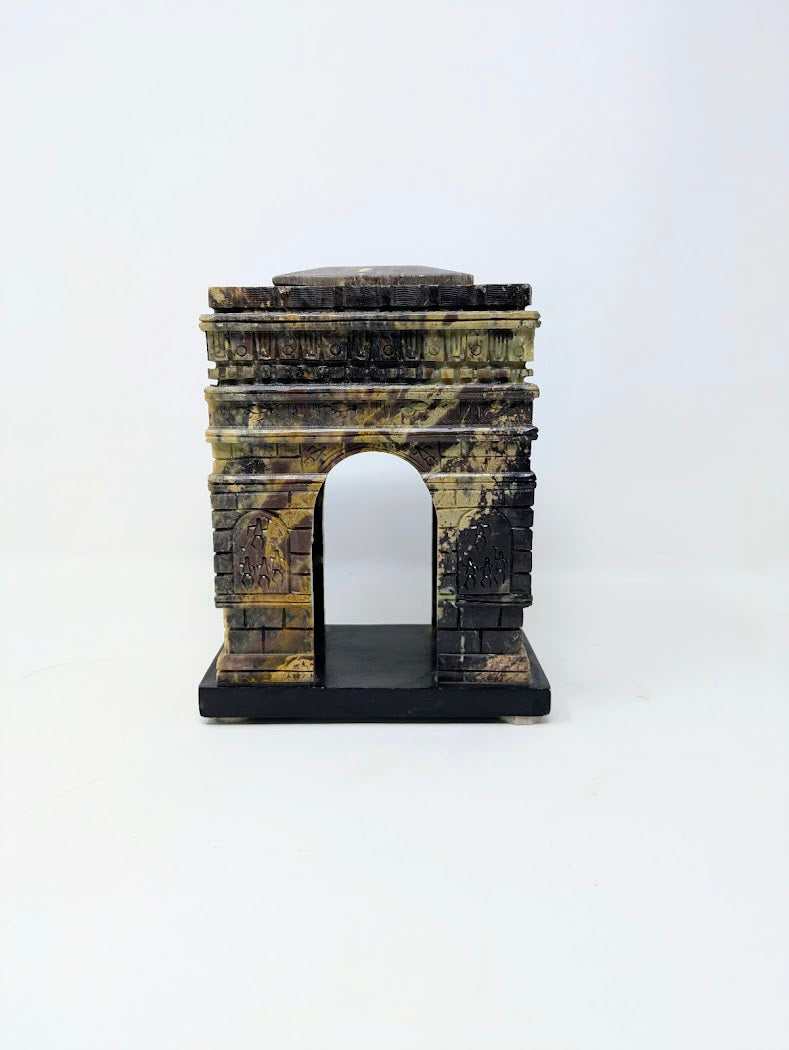 Vintage Hand-Carved Soapstone French "Arc De Triomphe"