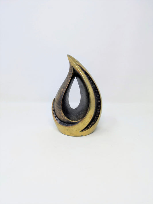 1950s Brass Flame Bookend Designed by Ben Seibel