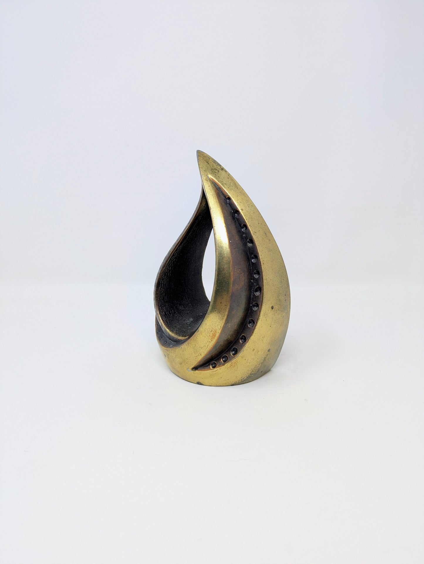 1950s Brass Flame Bookend Designed by Ben Seibel