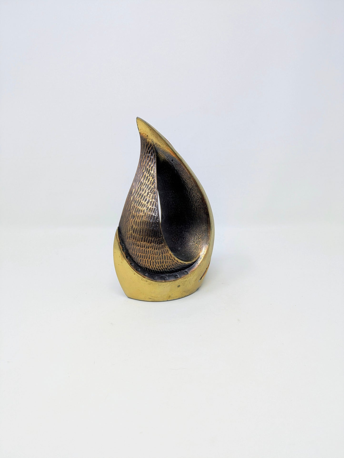 1950s Brass Flame Bookend Designed by Ben Seibel