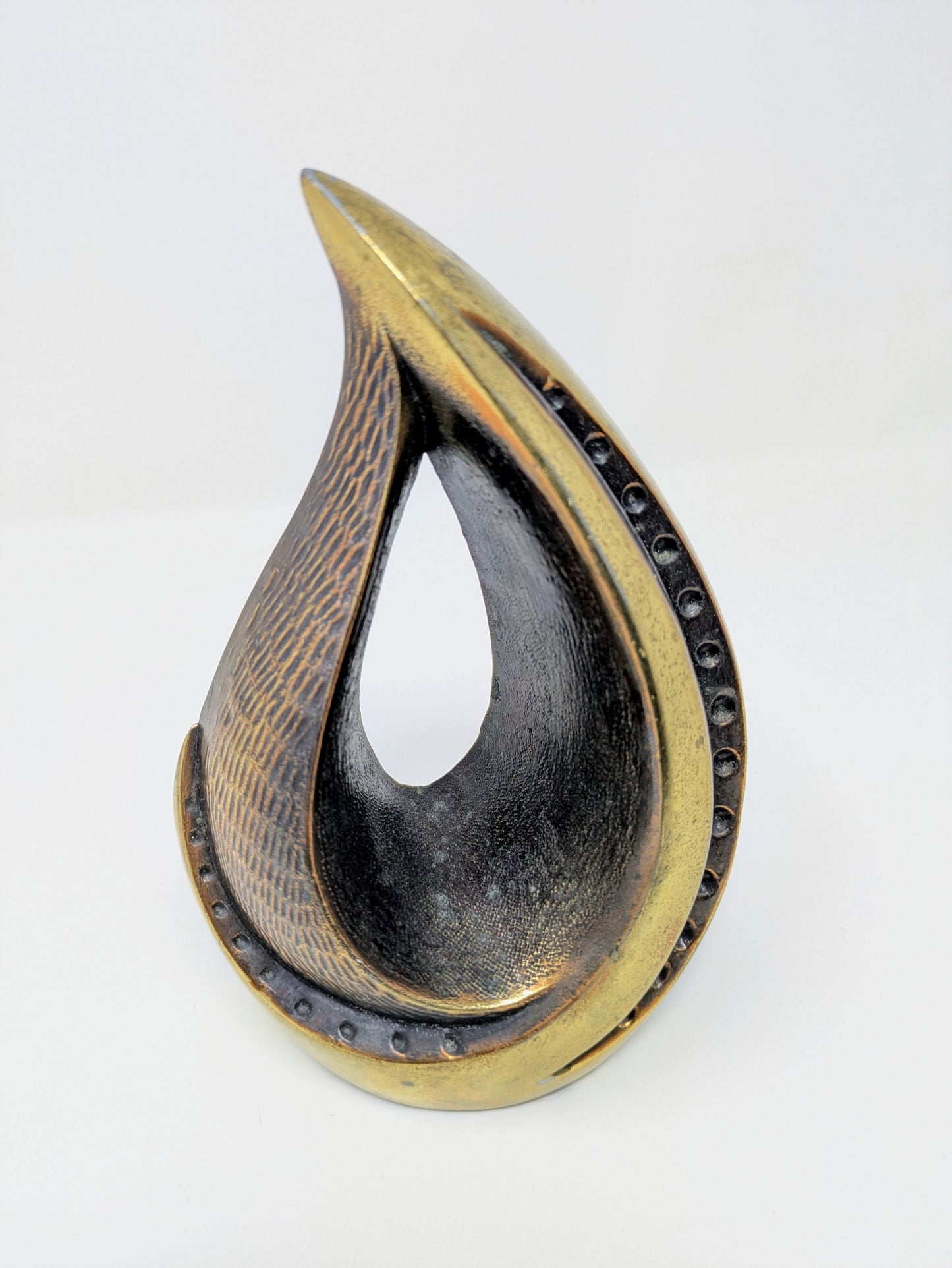 1950s Brass Flame Bookend Designed by Ben Seibel