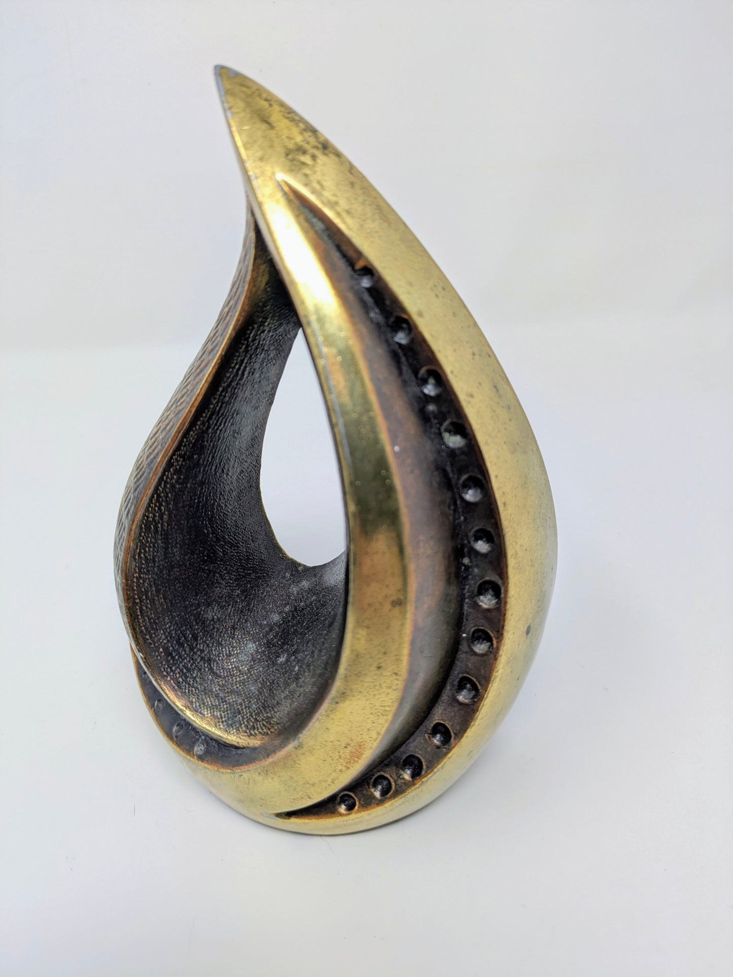1950s Brass Flame Bookend Designed by Ben Seibel