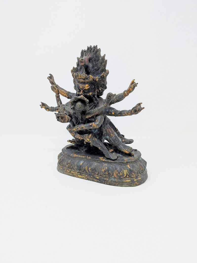 18th-19th Century Tibetan Bronze Hayagriva/Vajradara in Yabyum Posture