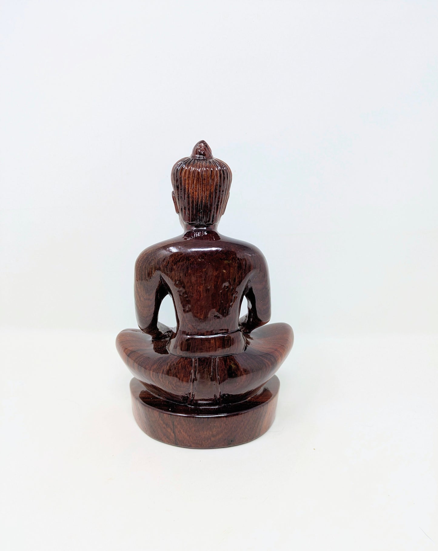 Vintage Lacquered Wood Statue: Khmer King Jayavarman