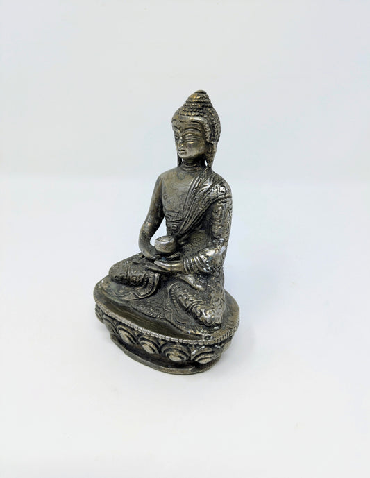 Vintage Chinese Silver Alloy Amitabha Buddha Statue