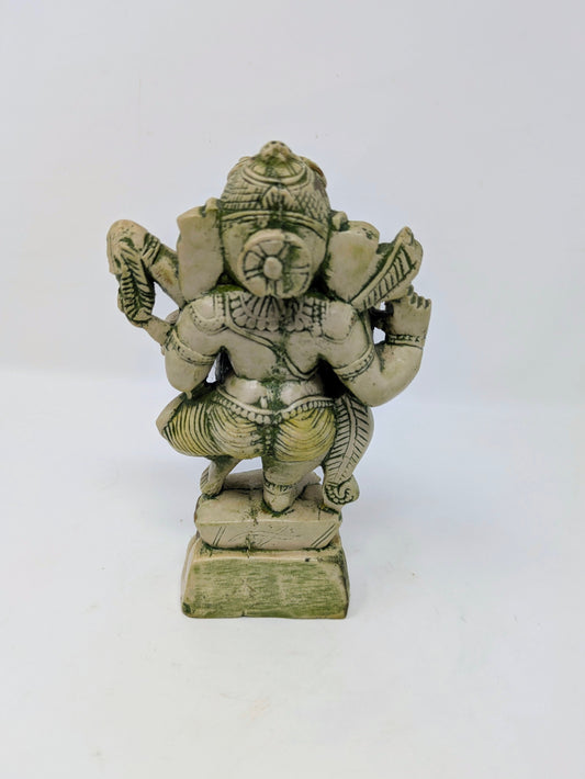 Vintage Painted-Resin Standing Lord Ganesha Statue