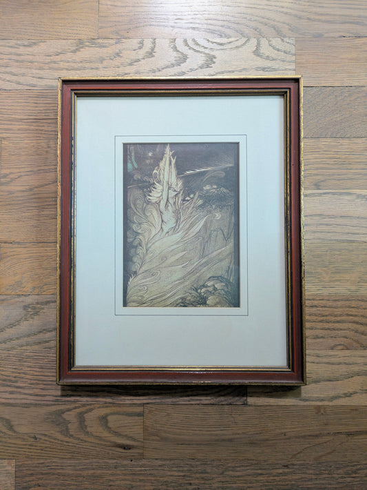 Vintage Illustration: "Wotan Encircles Rock" by Arthur Rackham (1910)