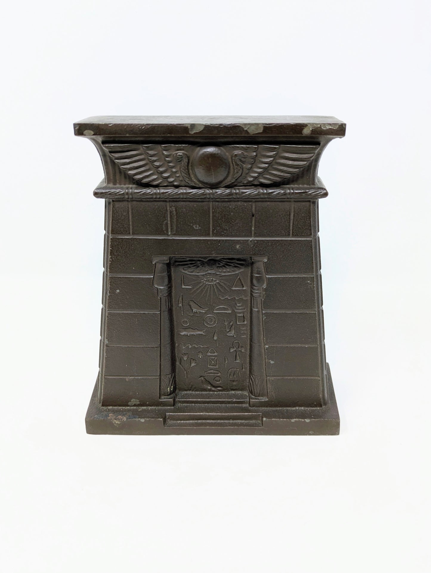 1920s "Egyptian Tomb" Bookends by Bradley & Hubbard