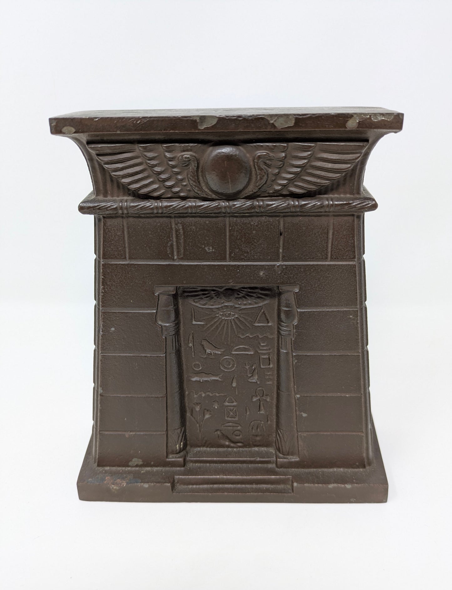 1920s "Egyptian Tomb" Bookends by Bradley & Hubbard