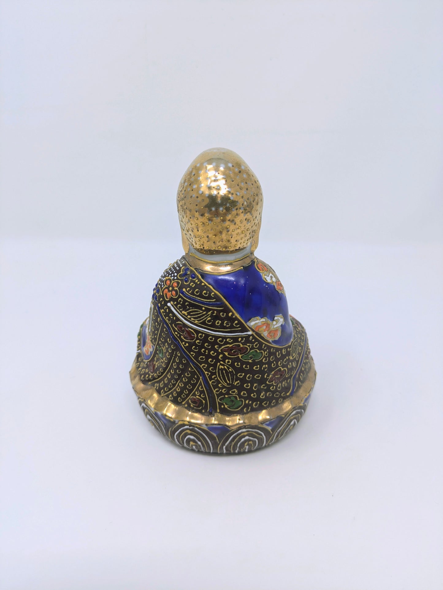 Antique Japanese Satsuma Moriage Buddha Incense Burner