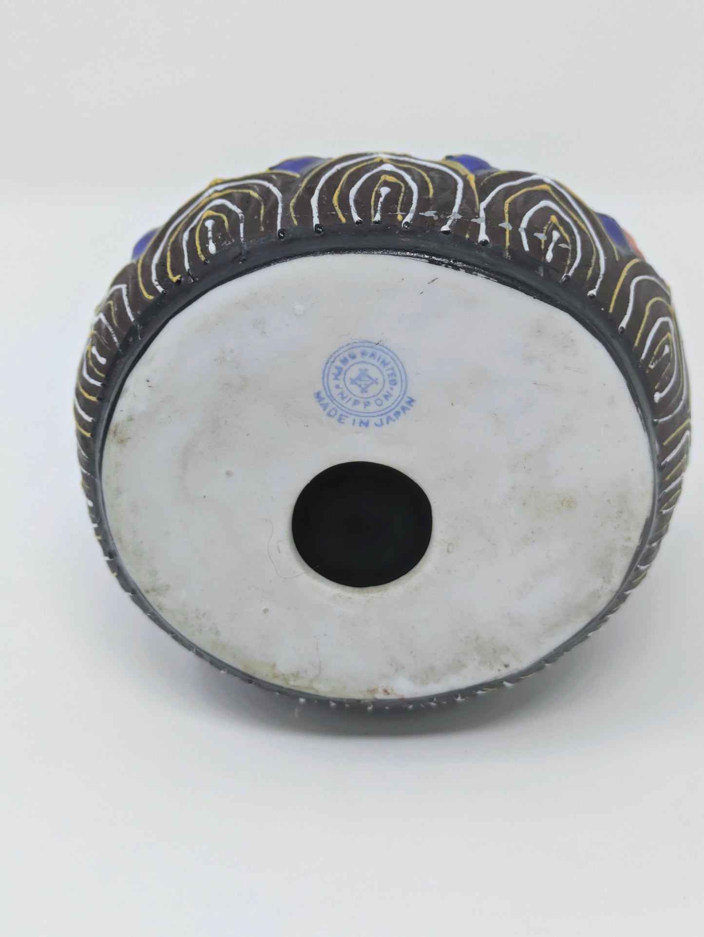 Antique Japanese Satsuma Moriage Buddha Incense Burner
