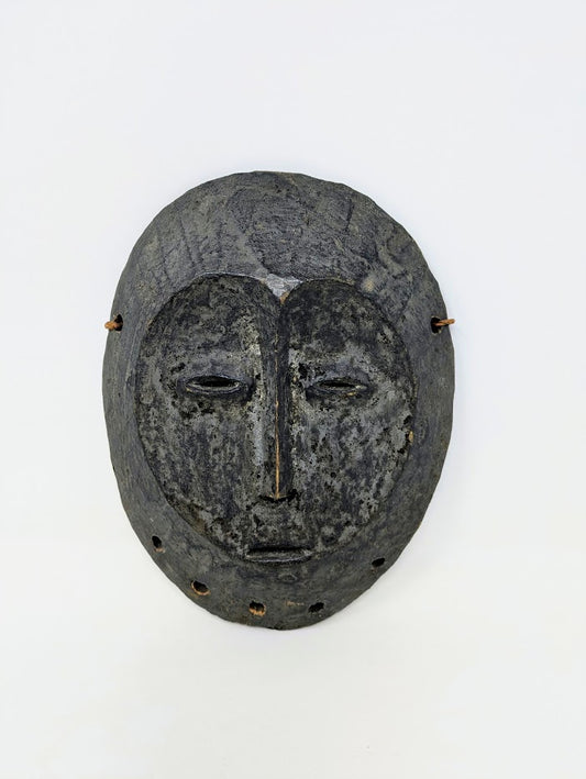 Vintage African Carved Wood Lega Mask from Zaire