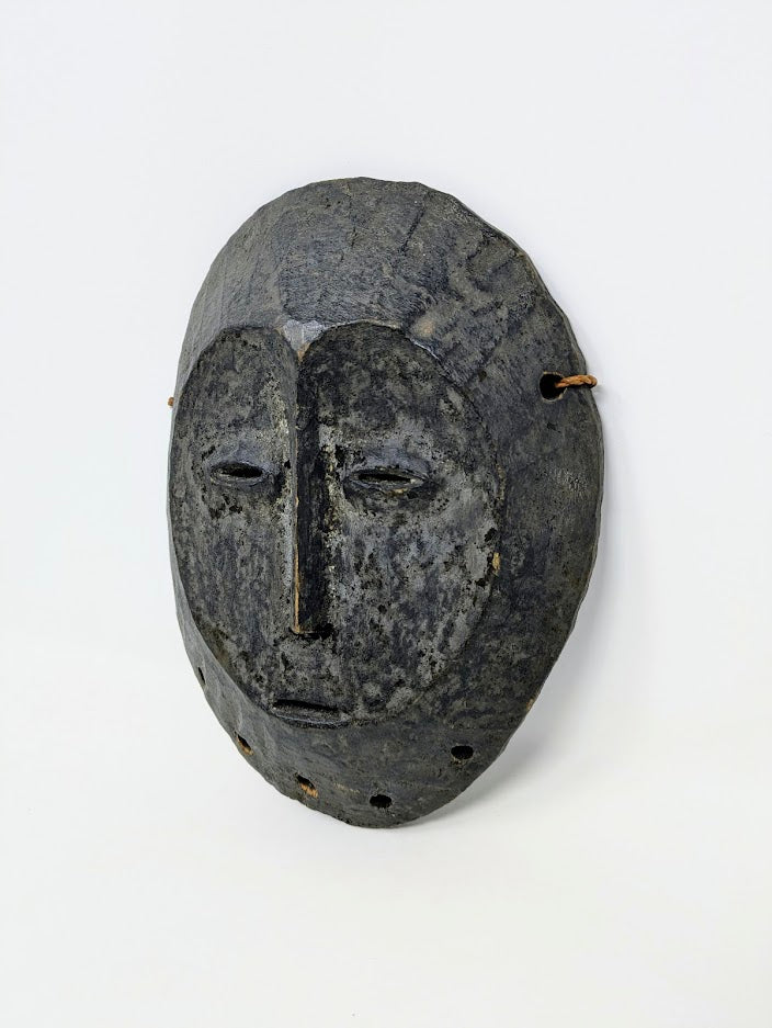Vintage African Carved Wood Lega Mask from Zaire
