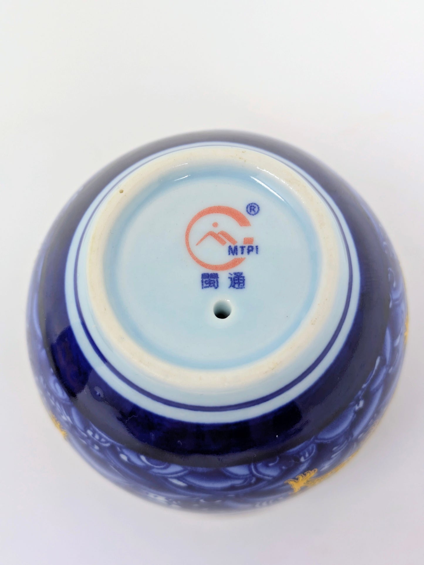 Chinese Jingdezhen Porcelain Double-Wall Teacups: Royal Dragon Pattern