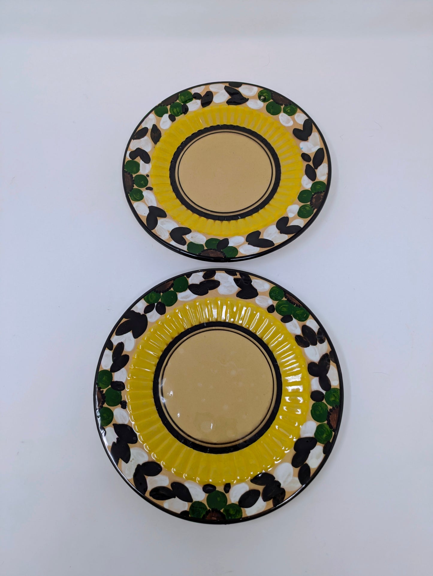(4) Vintage Italian Hand-Painted Salad Plates