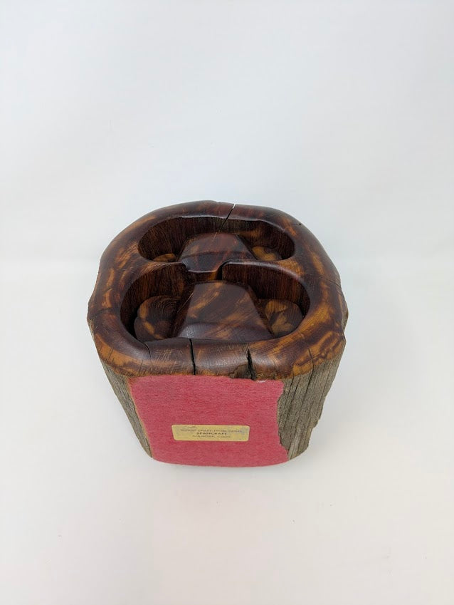 1970s Spancraft Hand-Carved Wood Jewelry/Trinket Box