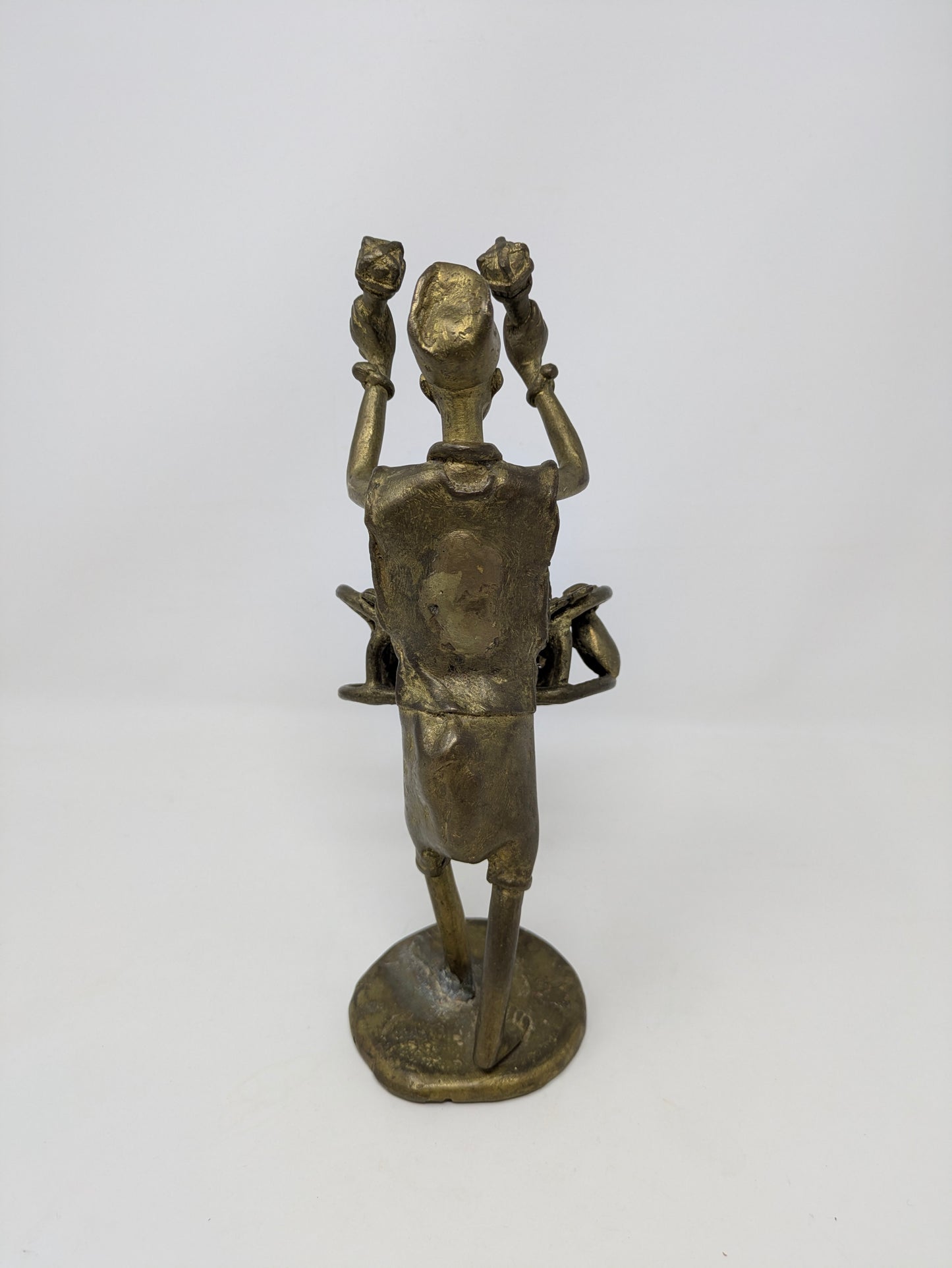 Vintage Brass African Folk Art Musician